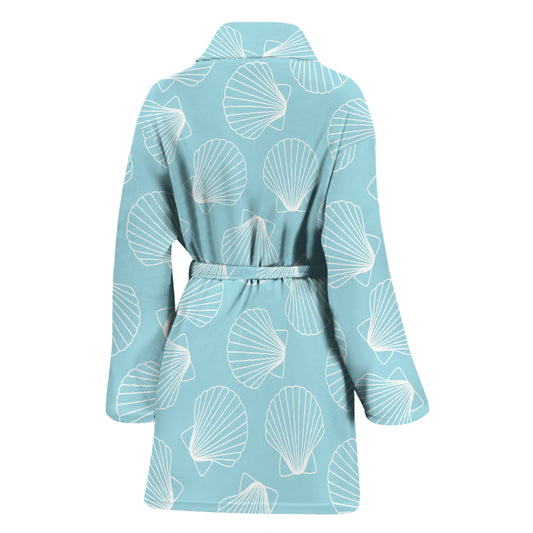 Seashell Print Design LKS3010 Women Bathrobe