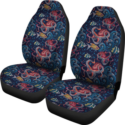 Underwater Giant Squid Print Design LKS302 Car Seat Covers