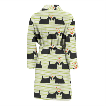 Scottish Terriers Print Design LKS304 Men Bathrobe