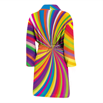 Vortex Print Design LKS301 Men Bathrobe