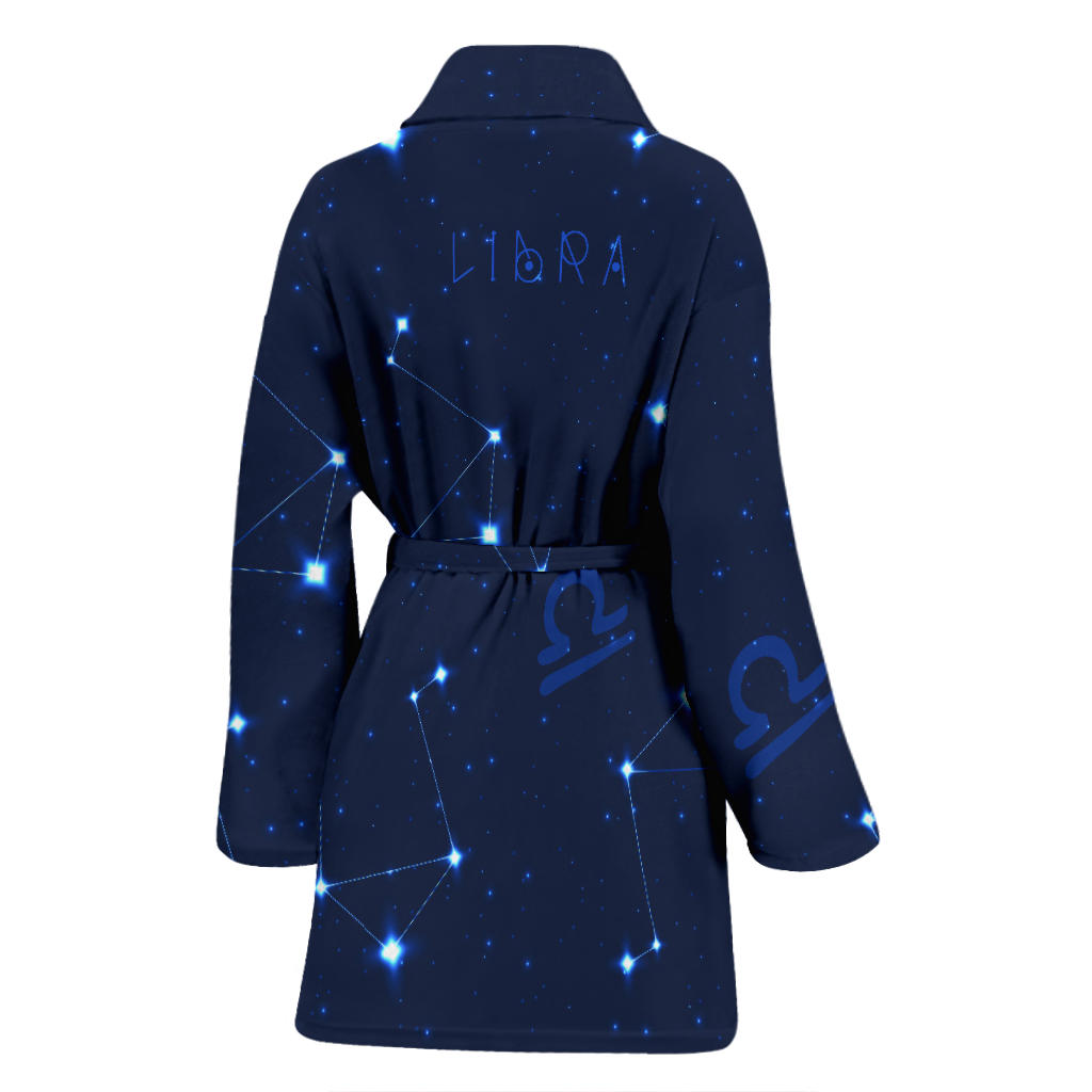 Libra Pattern Print Design 04 Women Bathrobe