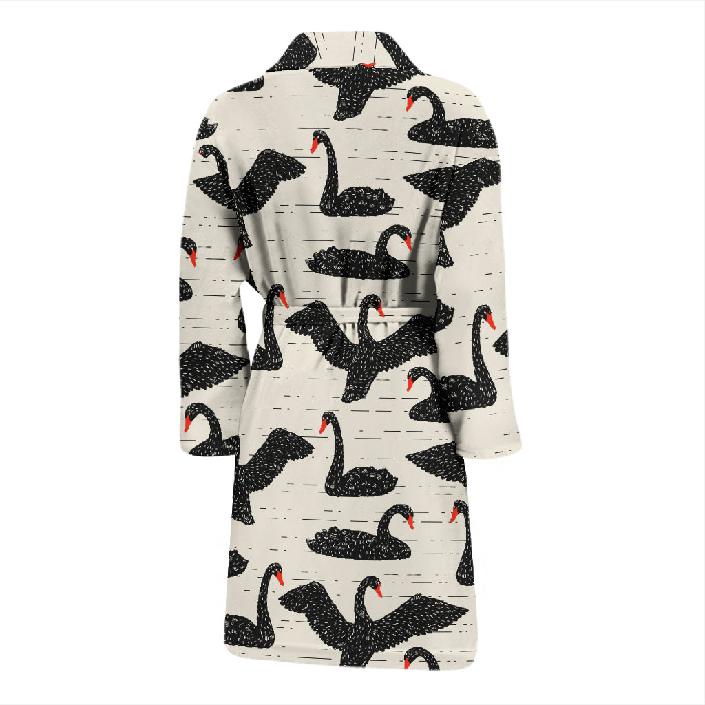 Swan Print Design LKS402 Men Bathrobe