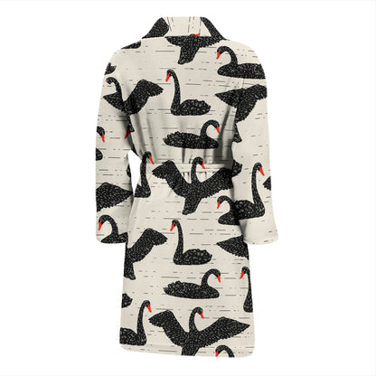 Swan Print Design LKS402 Men Bathrobe