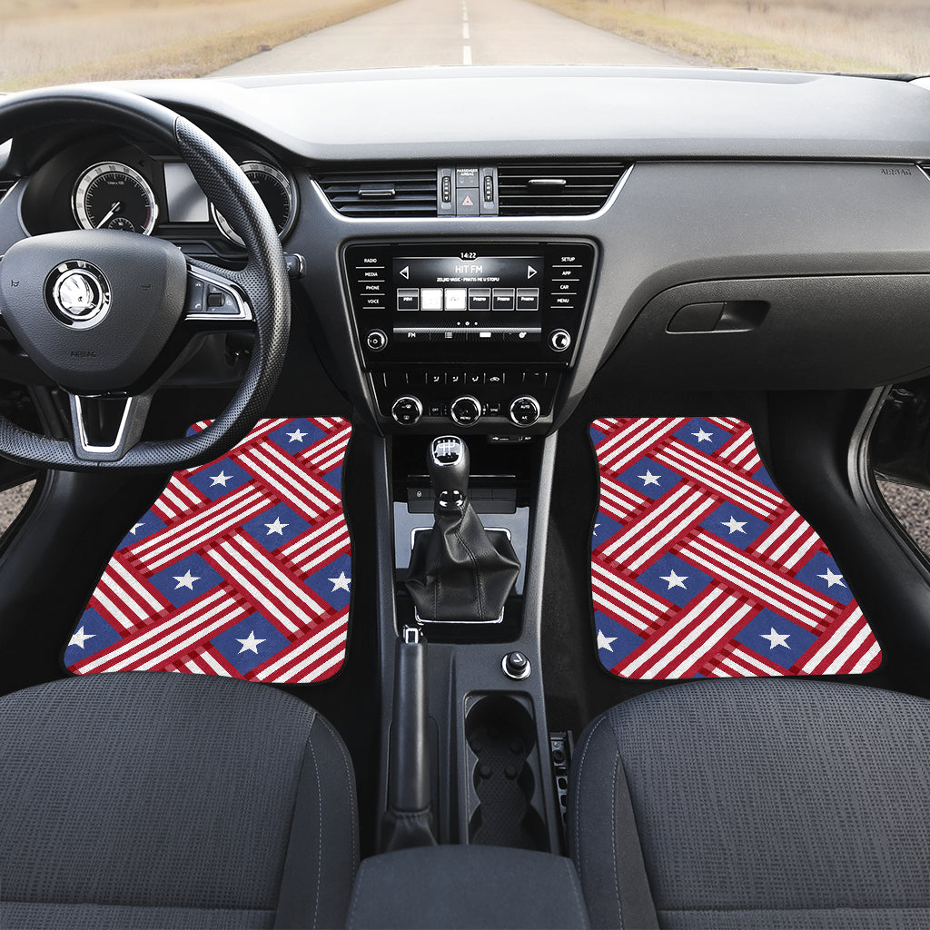 American flag Pattern Car Floor Mats Front Back