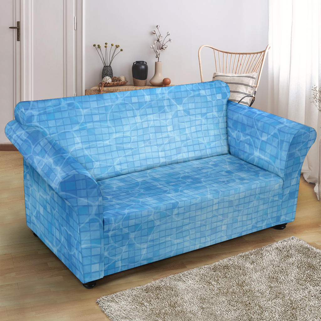 Swimming Pool Print Design LKS302 Loveseat Couch Slipcover