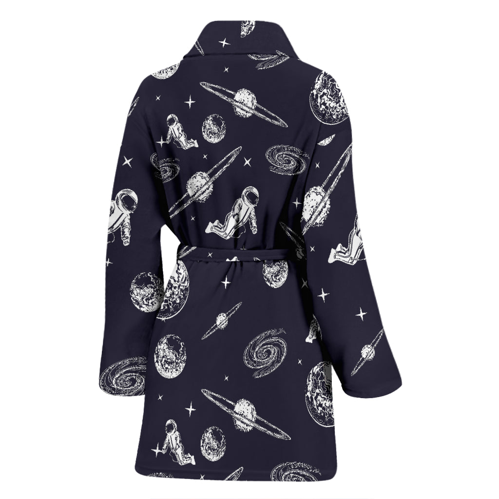 Space Astronaut Print Design LKS302 Women Bathrobe