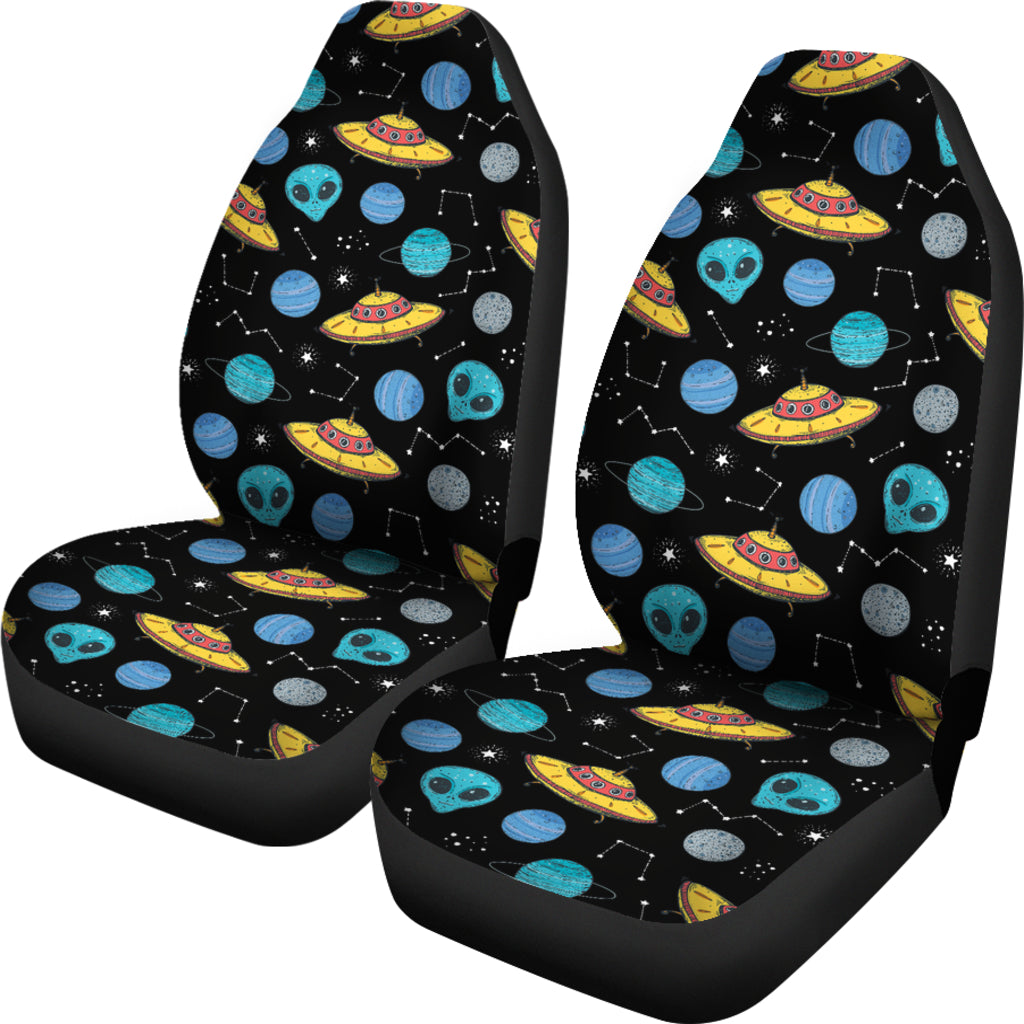 UFO Alien Print Design LKS306 Car Seat Covers