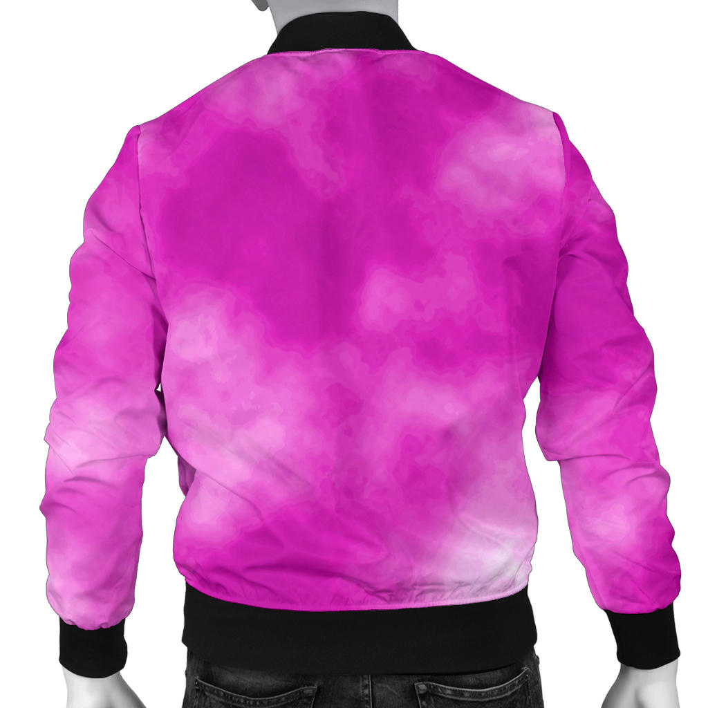 Tie Dye Pink Design Print Men Bomber Jacket
