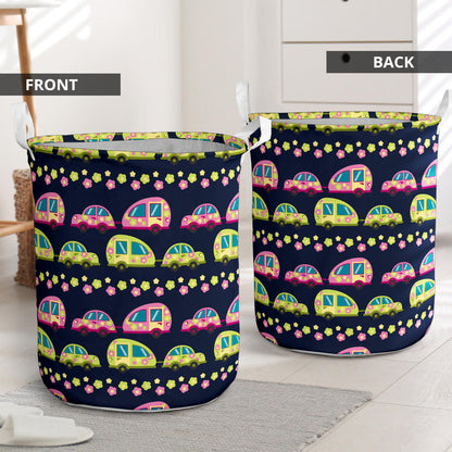 Camper Cute Camping Design No 3 Print Laundry Basket