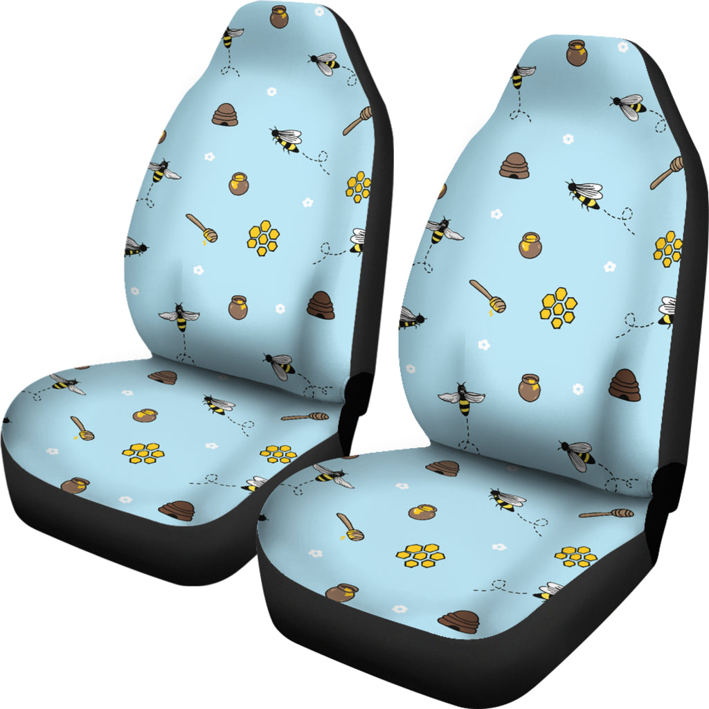 Honey Bee Print Design LKS307 Car Seat Covers