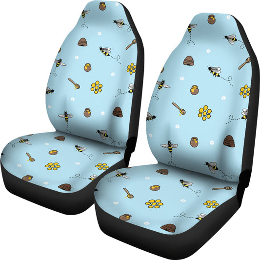 Honey Bee Print Design LKS307 Car Seat Covers