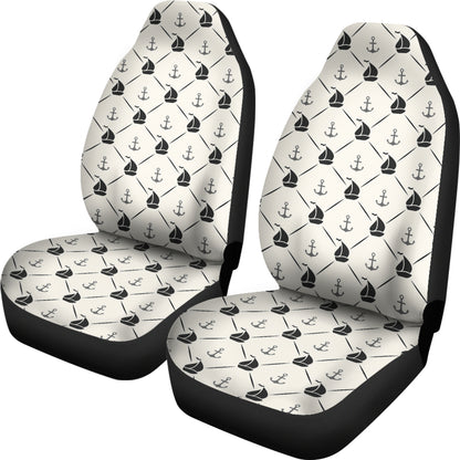Sailboat Print Design LKS302 Car Seat Covers