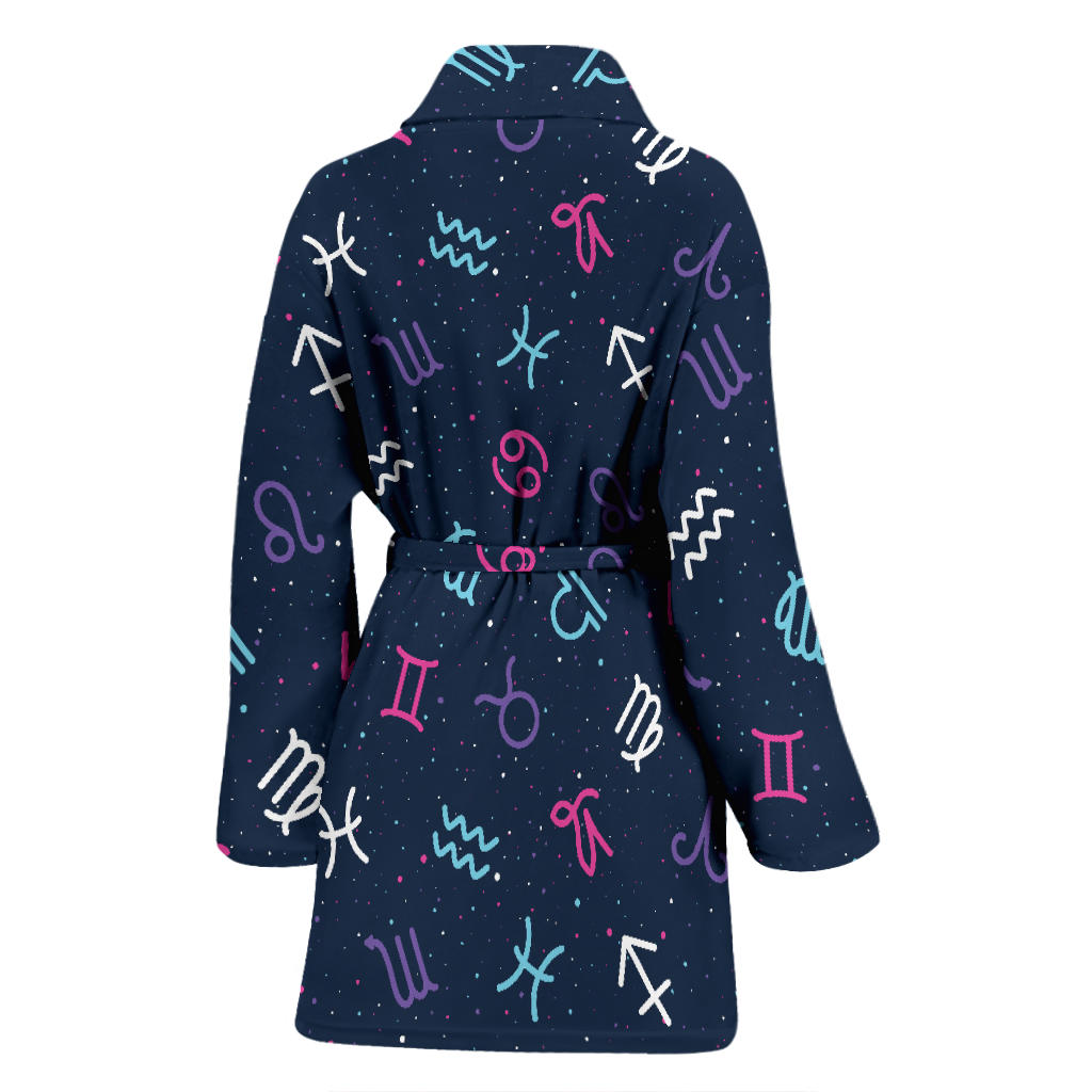 Constellation Pattern Print Design 04 Women Bathrobe