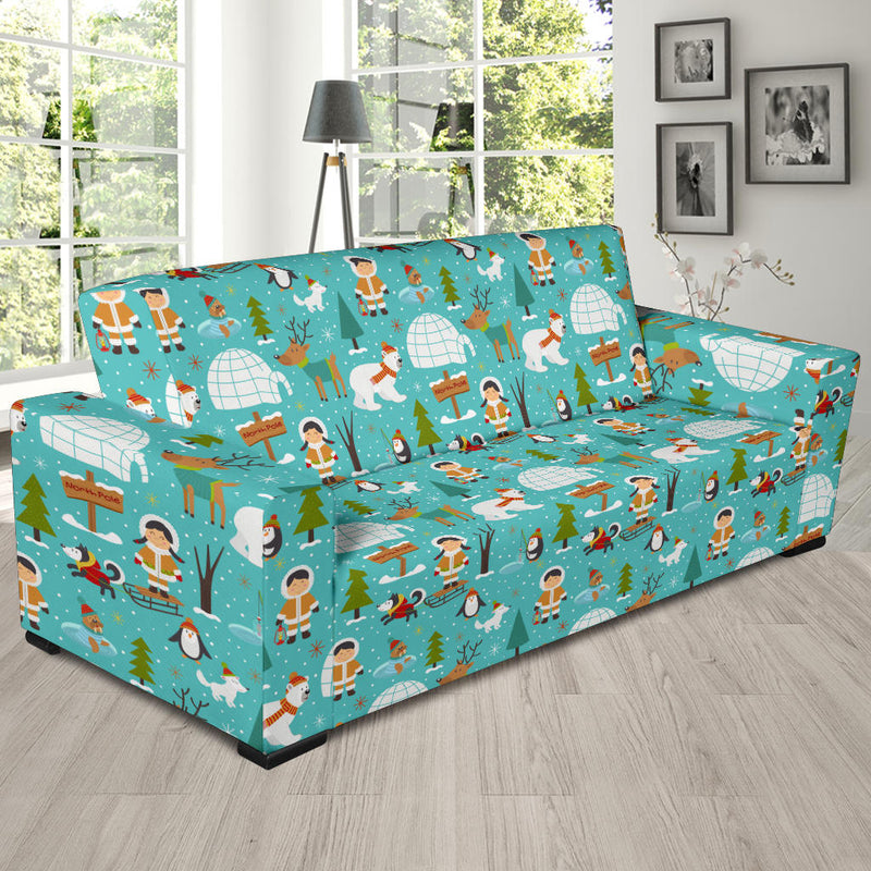 Eskimo Pattern Print Design 01 Sofa Slipcover