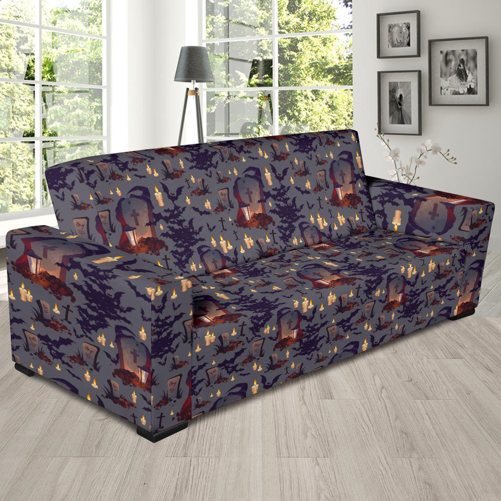 Creepy Graveyard Print Design LKS301 Sofa Slipcover