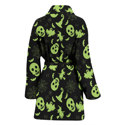 Witch Halloween Print Design LKS306 Women Bathrobe