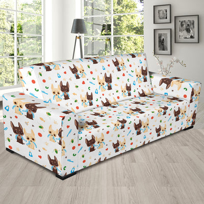 Chihuahua Pattern Print Design 06 Sofa Slipcover