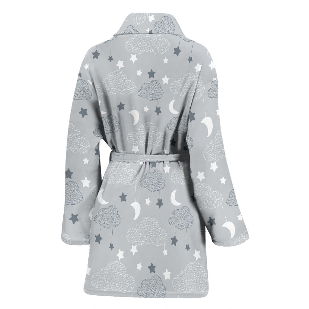 Cloud Pattern Print Design 04 Women Bathrobe