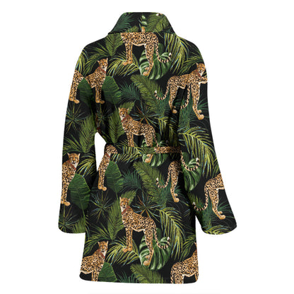Cheetah Pattern Print Design 05 Women Bathrobe