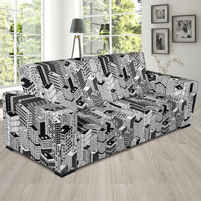 City Pattern Print Design 02 Sofa Slipcover