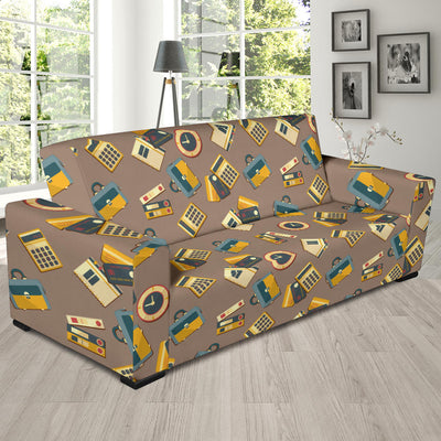 Accounting Financial Pattern Print Design 03 Sofa Slipcover