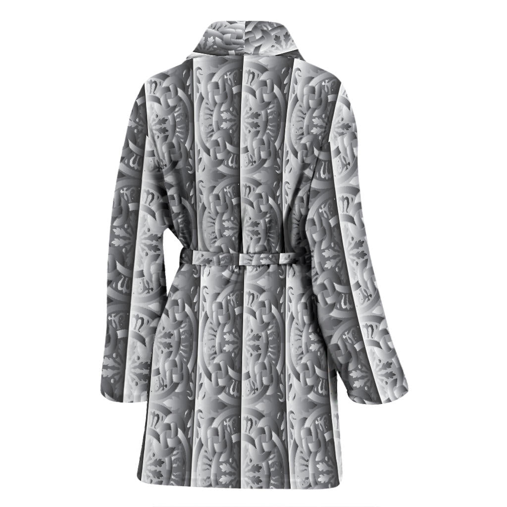 Celtic Pattern Print Design 03 Women Bathrobe