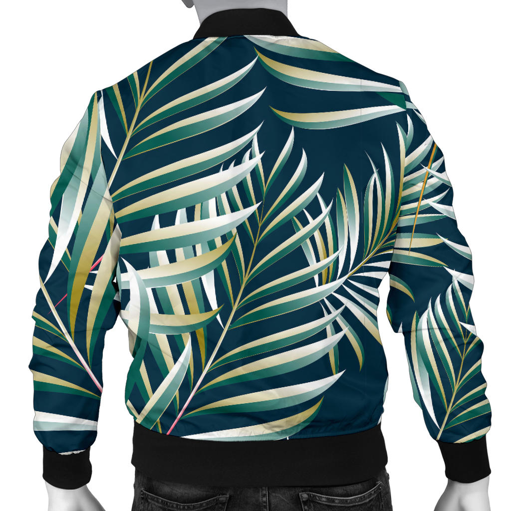 Sun Spot Tropical Palm Leaves hower Curtain Men Bomber Jacket