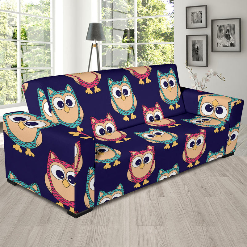 Owl Pattern Print Design A06 Sofa Slipcover