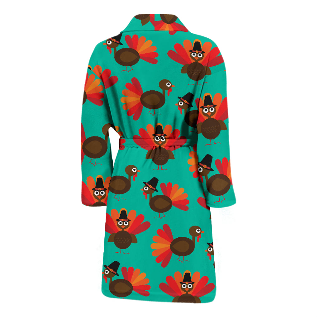 Thanksgiving Print Design LKS307 Men Bathrobe