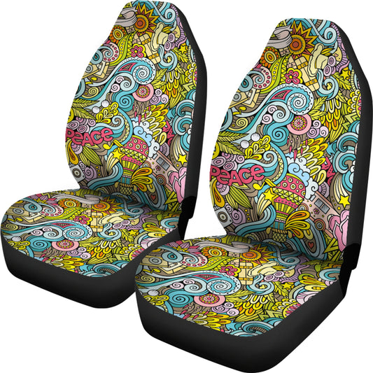 Hippie Print Design LKS301 Car Seat Covers