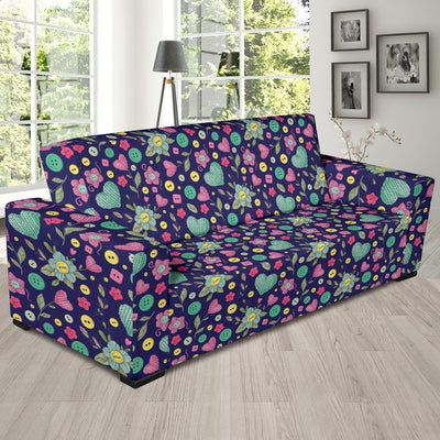 Crochet Pattern Print Design 02 Sofa Slipcover