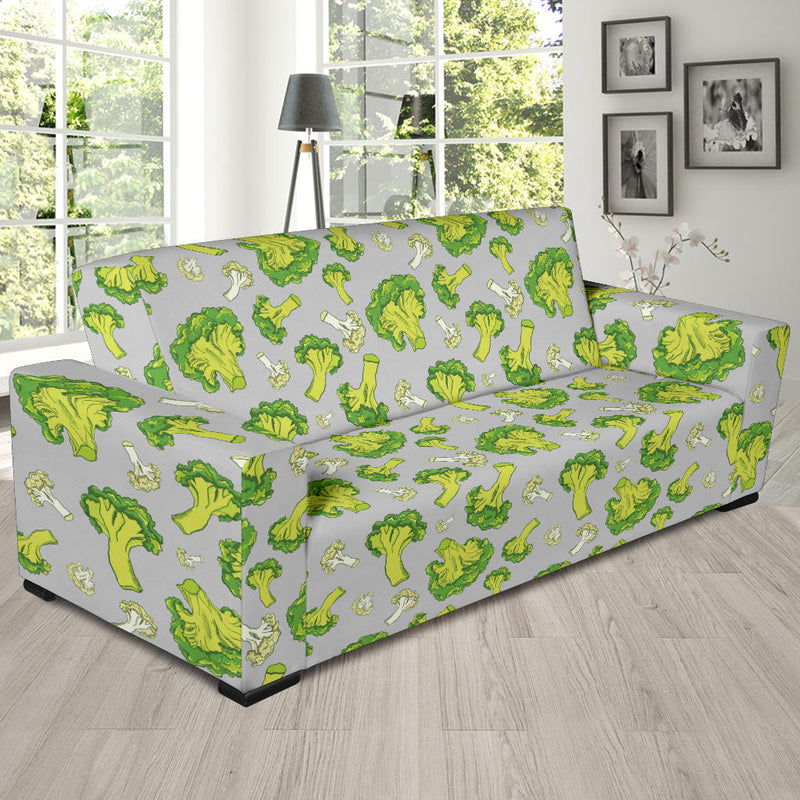 Broccoli Pattern Print Design 03 Sofa Slipcover