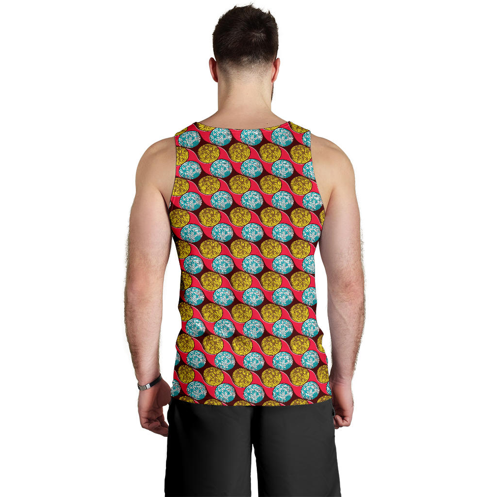 African Fashion Print Pattern Men Tank Top