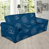 Nautical Pattern Print Design A04 Sofa Slipcover