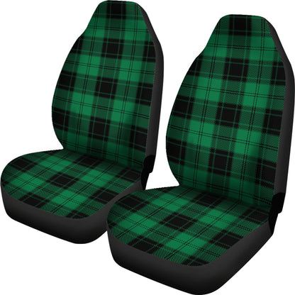 Tartan Green Print Design LKS302 Car Seat Covers