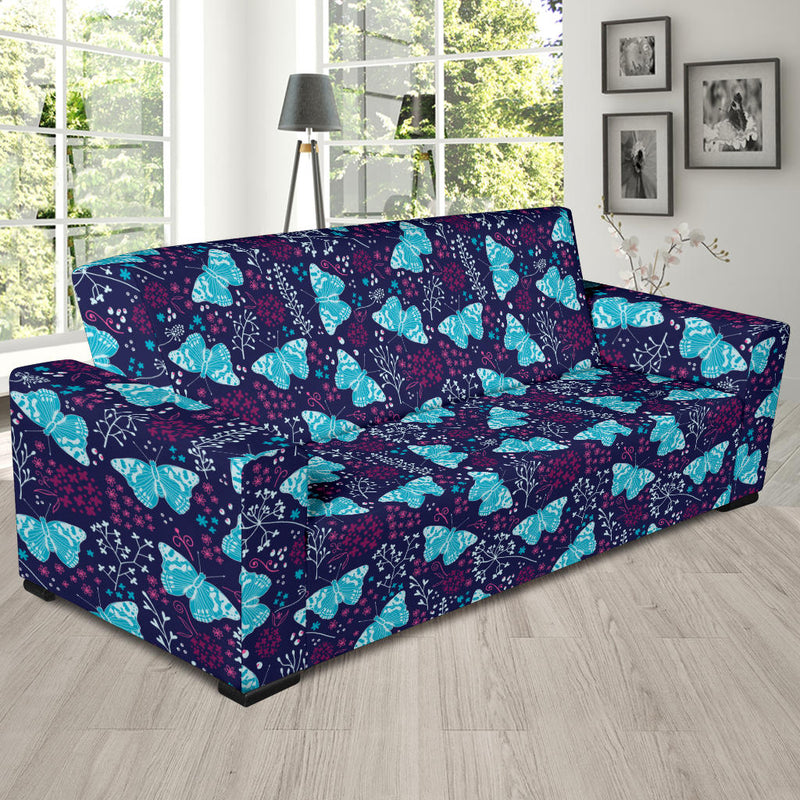 Butterfly Pattern Print Design 011 Sofa Slipcover