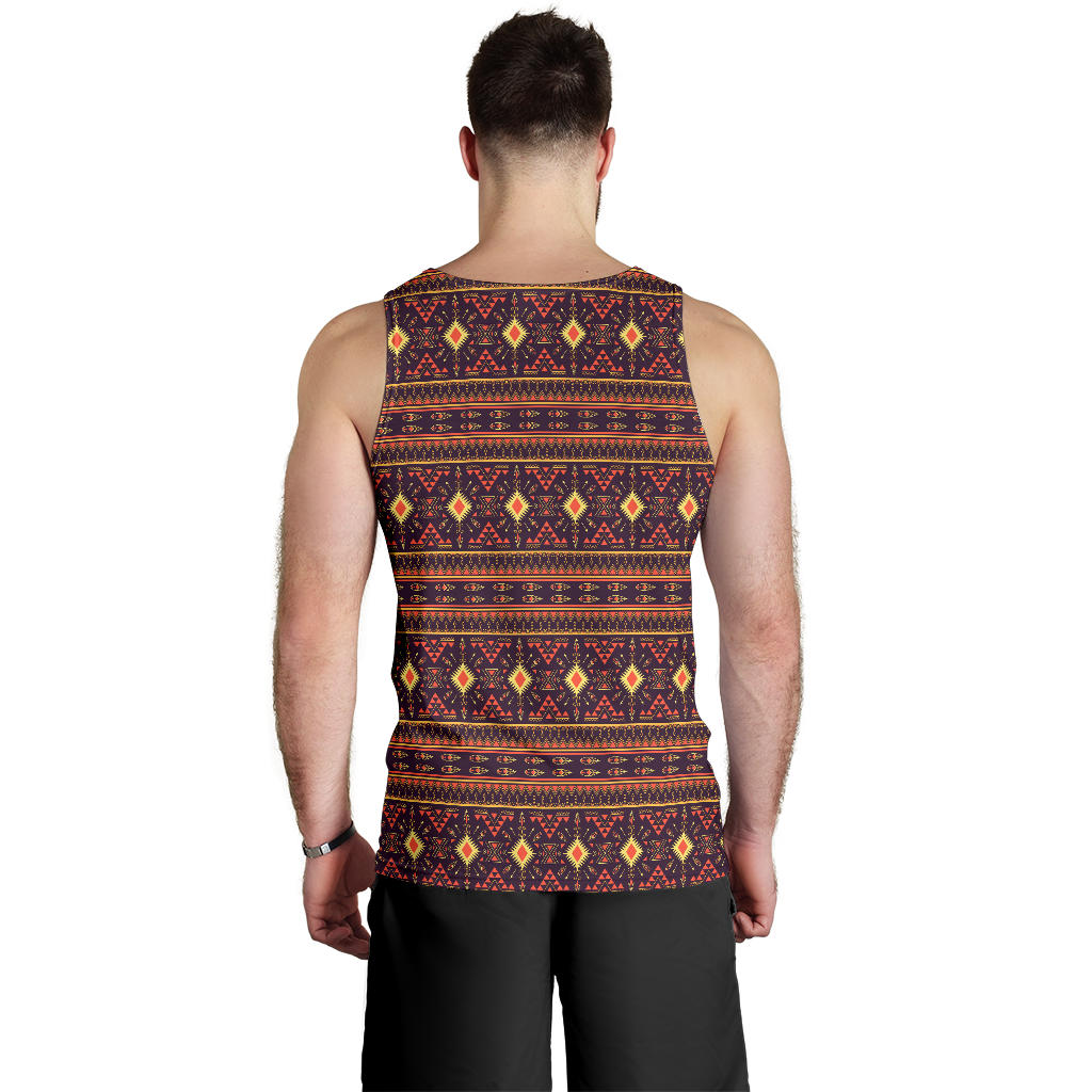 Southwest Ethnic Design Themed Print Men Tank Top