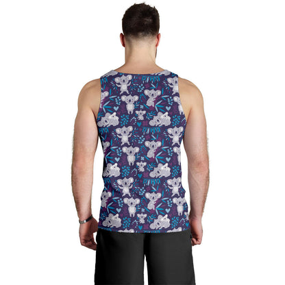 Koala Cute Themed Design Print Men Tank Top