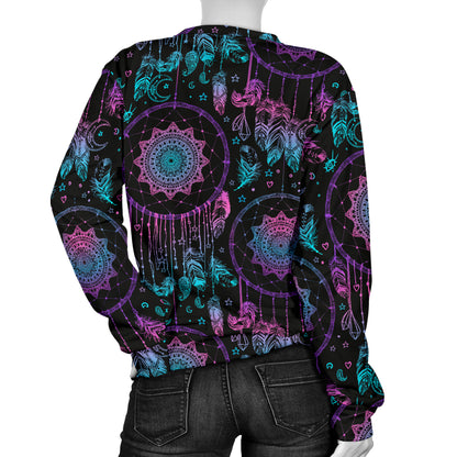 Dream catcher boho mandala Women Long Sleeve Sweatshirt