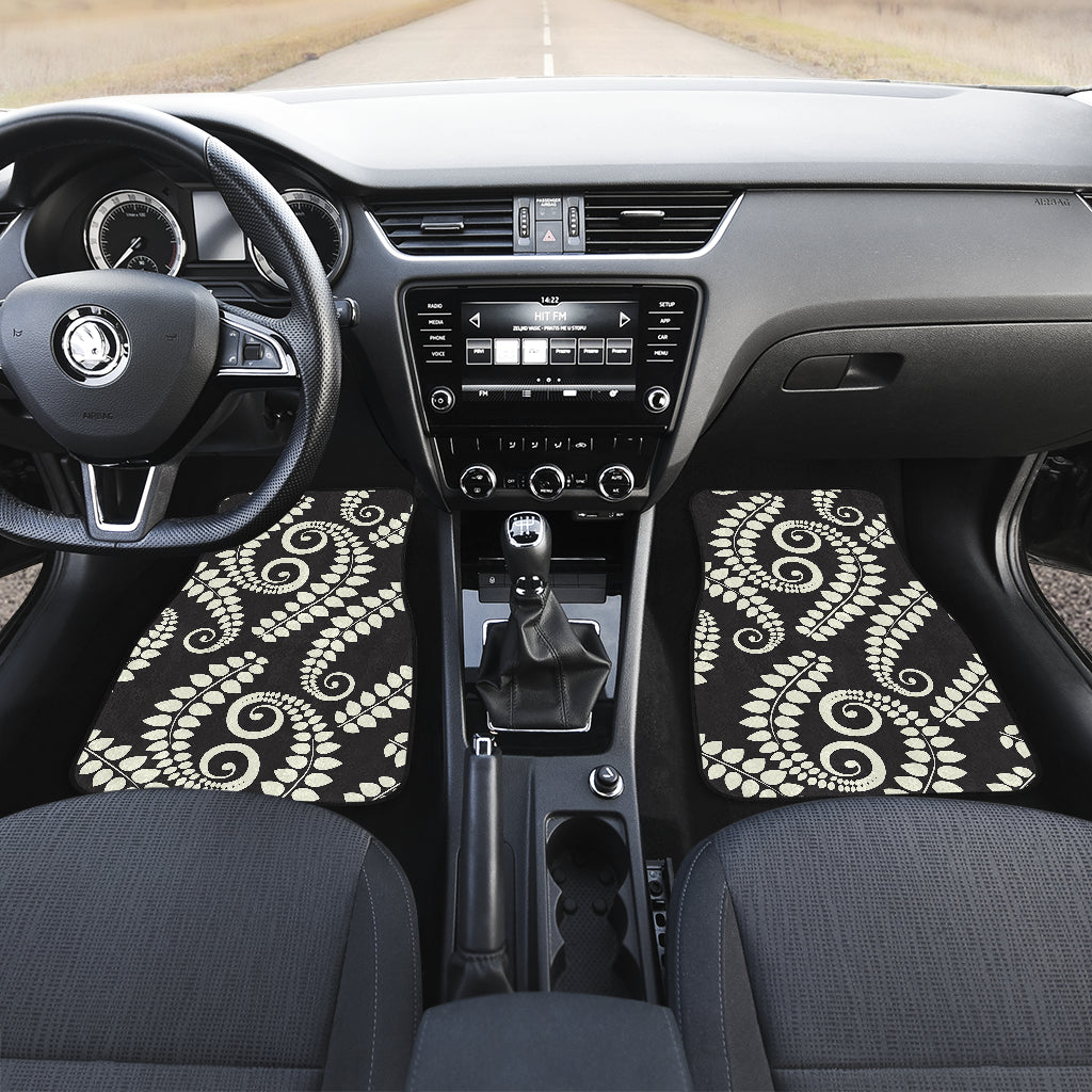 Fern Leave Print Pattern Car Floor Mats Front Back