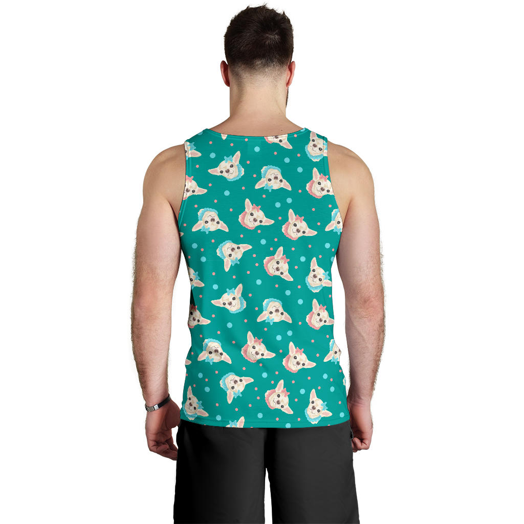 Chihuahua Polka Dot Pattern Men Tank Top