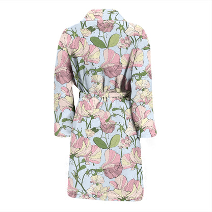 Sweet Pea Print Design LKS304 Men Bathrobe