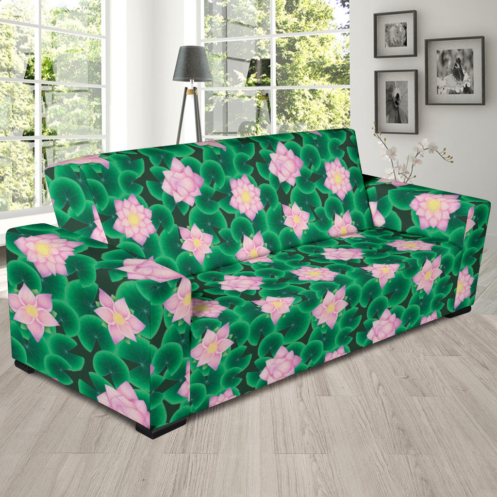 Water Lily Print Design LKS303 Sofa Slipcover