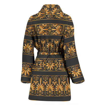 Ancient Greek Print Design LKS303 Women Bathrobe