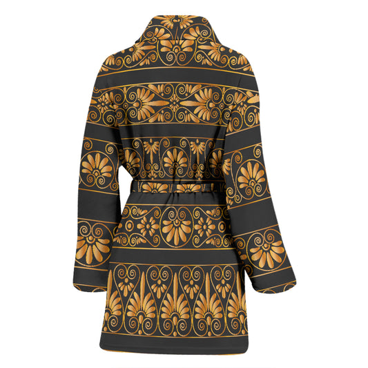 Ancient Greek Print Design LKS303 Women Bathrobe