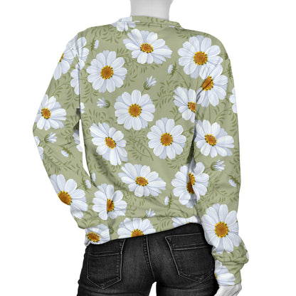 Daisy Yellow Print Pattern/womenlongsleeve.jpg Women Long Sleeve Sweatshirt