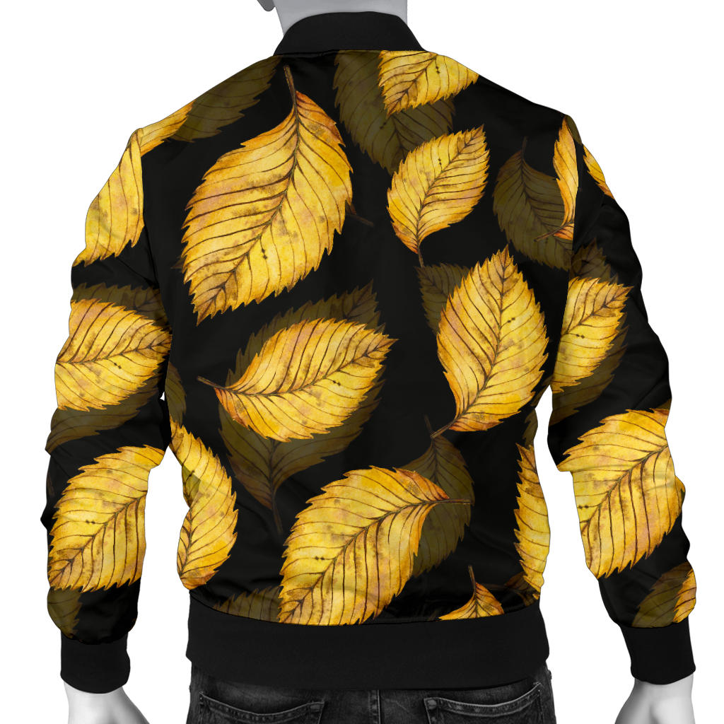 Elm Leave Summer Print Pattern Men Bomber Jacket
