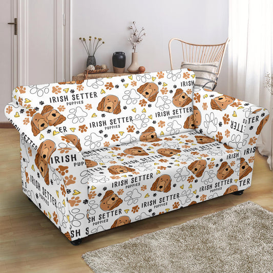 Setters Irish Print Design LKS301 Loveseat Couch Slipcover