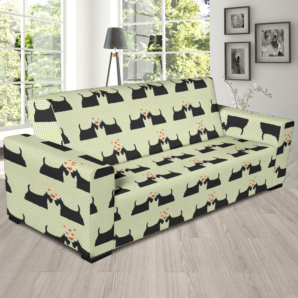 Scottish Terriers Print Design LKS304 Sofa Slipcover