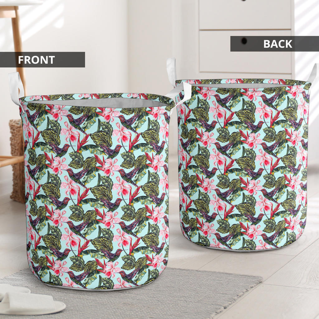 Hummingbird Cute Themed Print Laundry Basket